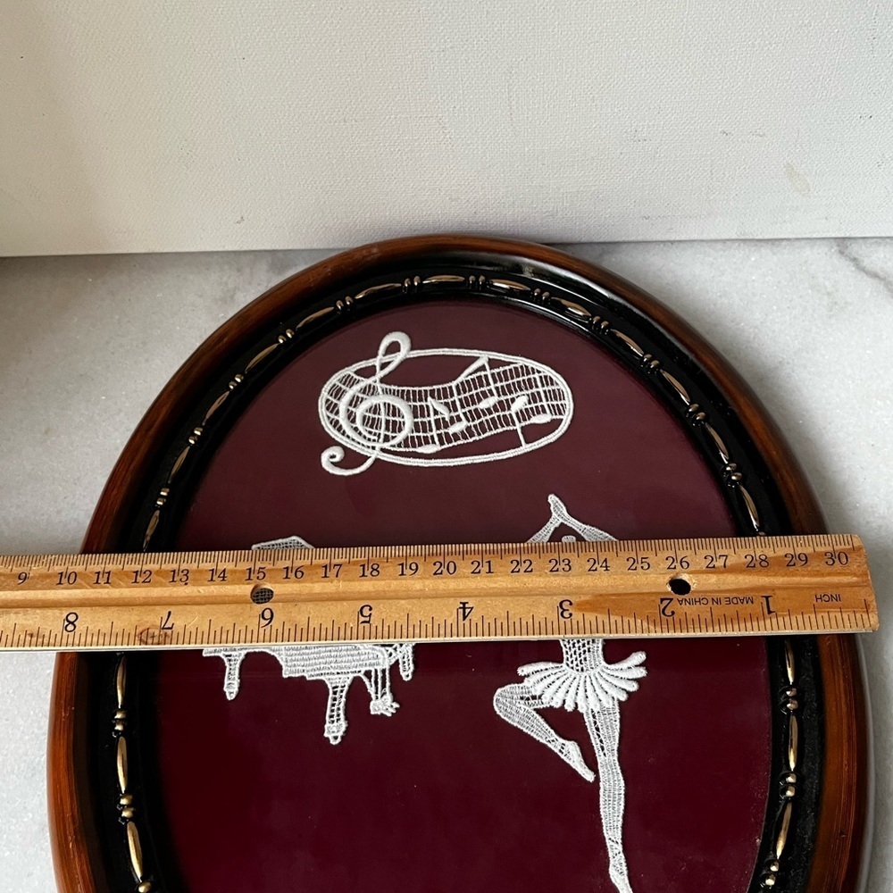 Vintage Elegant Brown and White Musical Wall Art 11”x8” - Picture 8 of 10